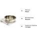 Stainless Steel Hanging Bowl for Birds & Pets - 1.40L with Screw Holder | Durable Dog & Rodent Feeder - Buy Online on SooperMarket.com