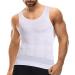 Mistirik Compression Shirts for Men - Mens Slimming Body Shaper Vest - Tight Tank Top for Men - Compression Shirt Tank Top White X-Large