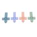 4 PCS Baby Teething Ring - Odorless Silicone Teething Relief Chew Toy for Toddlers with Neck Strap - Colorful and Safe - Buy Online on SooperMarket.com