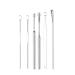 Ear Scoop 6-Piece Set of Ear Picking Tools Adult Ear Pick Ear Scoop Stainless Steel Portable Keychain Ear Scoop