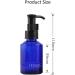 MZUU 2PCS 60ML/2OZ Empty Refillable Blue Glass Pump Bottles with Pump Vial Cosmetic Jar Cleansing Oil Emulsion Essence Cream Lotion Essential Oil Pump Dispenser - Buy Online on SooperMarket.com