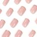 French Gold Glitter Short Square Press on Nails - 24Pcs Acrylic Full Cover Glossy Nude Tips for Women and Girls - Buy Online on SooperMarket.com