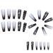 Lckiioy Black Gradient Applique Diamond False Nails Detachable Press on Nails Glitter Diamond Nails Nail Art