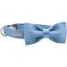 Lionet Paw's Comfortable Silk Blue Dog Collar with Removable Fly for Small Dogs - Neck 25-40cm (1 Pack) - International Shipping Available - Buy Online on SooperMarket.com