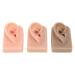 ZJchao 3Pcs Silicone Ear Model Soft Flexible Right Ear 3 Colors Soft Silicone Ear Model Ear Model Simulation Display Props Tools Authentic Modeling Practical Silicone Ear Model