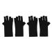Fingerless UV Protection Manicure Gloves 2 Pairs UV Gloves Excellent Elasticity Art UV Blocking Gloves for Nail Gel Dryer Professional Fingerless Gloves for Protecting Hands from UV Nail Lamp Black