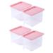 LABRIMP Food Containers 4pcs Box Refrigerator Crisper Refrigerator Containers Vegetable Container Food Household re-usable