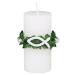 Bofunx drip protection Candle wreath christening candles Books of Books Drops for candles with white baptism fish Fish decorative candle skirt for christening candle communion candle wedding candle wood fish