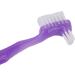 False Teeth Brush Plaque Removal Denture Toothbrush Double Sided Ergonomic Portable Soft Hair for Home Travel for Elderly(Purple) - Buy Online on SooperMarket.com