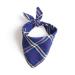 UANOU Dog Bandanas Triangle Bibs Cotton Scarf Red Plaid Printed For Puppy Small And Medium Pet Supplies M Blue