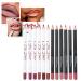 Waterproof Lip Liner Set - 12 Vibrant Colors | Long-Lasting Lipstick Cosmetic for Stunning Makeup - Buy Online on SooperMarket.com