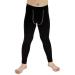 LANBAOSI Youth Boys Compression Leggings Athletic Pants Base Layer Football Workout Tight 5 Black