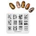 Alexnailart Nail Stamping Plate Halloween Theme Image Design Templates Spider Spider web Grimace pumpkin Pattern Manicure Print DIY Nail Art Tools HA001