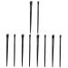 FRCOLOR 15 Sets Eyeliner Brush Makeup Brush Cosmetology Kit Women s Suits Ladies Suits Brow Brush Brow Brush Angled Precision Eyeliner Makeup Tool Miss Powder Bevel Wood 14X1.5CMx5pcs Blackx5pcs