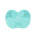 Dajidafu Women Eyeshadow Foundation Concealer Makeup Brush Cleaning Mat Hotel Portable Nonslip Eyebrow Pen Silicone Washing Pad Green