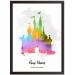 Framed Occasions PERSONALISED Cinderella Castle Watercolour Styled Art Print. Disney Land/World holiday memories keepsake. Childrens gift nursery print Walt Quote Decor poster/print only. A4 A5