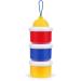 Vicloon Infant Baby Milk Powder Dispenser Portable 3 Layers 190ml per Layer compartments with Cover Kids Baby Storage Container Stackable Pots Milk Powder Dispenser & Snack Storage Container Red/Yellow/Blue