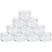 (Quantity: 10 Pieces) Beauticom 10G/10ML Round Clear Jars with Screw Cap Lids for Makeup Lotion Creams Eyeshadow Cosmetic Product Samples - BPA Free