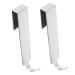 STOBAZA 2pcs Metal Coat Hanger Over The Door Hanger Towel Hanger Bathroom Shower Door Bathroom Door No Nails 17x3cm Silver