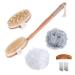 Spclsim Bath Brush Set Back Scrubber for Shower Exfoliating Brush Dry or Wet Skin Exfoliator Brush Shower Loofahs Pouf for Women and Men Gentle Exfoliating Improve Your Circulation