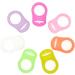 JZK 7-Pack Silicone Baby Dummy Clip Ring and Pacifier Holder Straps for Girls - Mam Soothers Compatible | Multicolor Baby Girl Accessories - Buy Online on SooperMarket.com
