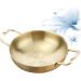 Alipis 2pcs Skillet Pan Woks and Stir Fry Pans Stainless Stock Pot for Soup Stainless Steel Dinner Plates Chinese Wok Nonstick Stovetop Wok Korean Noodle Ramen Pot Non- Italy Non Stick Size 1x2pcs Goldenx2pcs - Buy Online on SooperMarket.com