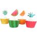 ibasenice 144 pcs kids decor cake toppers cake decorations fruit decor hawaiian decor Hawaii fruit toppper Hawaii toppper Hawaii cupcake toppper decorate top hat Insert card the summer child - Buy Online on SooperMarket.com