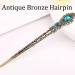 LEEQ Vintage Hair Sticks Chinese Hair Sticks Vintage Chinese Hairpin Antique Hairpin Metallic Hair Stick for Decorative Hair Styling Fixed (6 Pieces) - Buy Online on SooperMarket.com