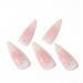 Shop 24Pcs Almond Press on Nails - Long Stiletto Faux Nails Pink Ombre Acrylic with Gold Star Designs - Cute Summer Nails for Women - Buy Online on SooperMarket.com