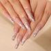 Vatocu Christmas False Nails - 24pcs Long Xmas Press on Nails with Snowflakes Glitter for Women and Girls - Buy Online on SooperMarket.com