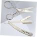 WOONEKY 2pcs Barber Shaving Tools Set - Stainless Steel Straight Razor & Mustache Scissors | Old Fashioned Yangjiang Manual Shaver - Buy Online on SooperMarket.com