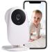 Nooie Baby Monitor with Camera and Audio, 1080P Night Vision, Motion and Sound Detection, 2.4G WiFi Home Security Camera, for Baby Nanny Elderly and Pet Monitoring, Works with Alexa 1 pack