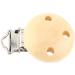 10Pcs Cute Round Wooden Baby Pacifier Clips - Natural Infant Nipple Clasps with 3 Holes | International Shipping - Buy Online on SooperMarket.com