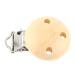 10Pcs/lot Cute Round Wooden Natural Baby Pacifier Clip Charm Infant Nipple Clasps 3 Holes