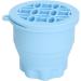 Makeup Brush Scrubber Multifunctional 2 in 1 Folding Palm Size Portable Makeup Brush Cleaning Bowl for Daily (Blue) - Buy Online on SooperMarket.com