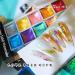 12-Piece Shimmer Solid Watercolor Nail Paint Set - Metallic Powder for Nails - Buy Online on SooperMarket.com