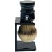 GBS 100% Silvertip Black Handle Badger Shaving Brush + Drip Stand Brush Holder. Ultimate Wet Shaving Experience. Lather with Shave Soap or Shaving Cream. - Buy Online on SooperMarket.com