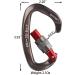 XINDA Screwgate Locking Carabiner Clip Set - 5 Pack Heavy Duty Rock Climbing Carabiners - Professional Outdoor Gear in Gray - Buy Online on SooperMarket.com