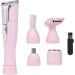 TEMKIN Pink 4-in-1 Nose Hair Trimmer - Portable Electric Ear Nose Beard & Eyebrow Hair Trimming Kit | International Shipping Available - Buy Online on SooperMarket.com