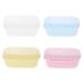 Cabilock 4pcs Box Soap Bar Case Suction Cup Soap Holder Bathroom Soap Bar Soap Holder Dish Soap Container with Lid Soap Dish with Lid Soap Container Soap Case With Cover Drain