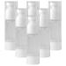 Airless Pump Bottles Jar Airless Pump 6PCS 30ml Transparent Portable Travel Spray Bottle with Dust Cover Reusable Refillable Travel Bottles for Toner Flat