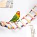 Wooden Bird Ladder Stand with 8 Swings - Perfect for Pet Training and Play | Bird Cage Accessories for Cockatiel Parakeet - Buy Online on SooperMarket.com