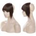 Silk-co One Piece Hair Bangs Fringe Hair Extensions Clip in Human Hair Extension #02 Dark Brown Straight Flat with Temple - Buy Online on SooperMarket.com