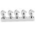 Glomora Nail Stand Horse Head Nail Tip Practice Rack Magnet Adsorption False Nail Display Support Holders for False Nail Tip Manicure Tool Home and Salon Use (Silver)