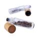 10ml Clear Glass Roll-on Bottles with Gemstone Roller Balls & Healing Crystals - Essential Oil Bottles with Bamboo Lids - 10 Pieces Set - Buy Online on SooperMarket.com