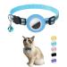 Hepplly Reflecting Airtag Cat neck band with bell and Airtag holder compatible with the Airtag cat neck band with fragile safety buckle for kitten cat (Hellblau)