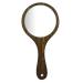 Hand Mirror Handheld Mirror Hand Held Makeup Mirror Decorative Mirror Hairdressing Mirror for Barbers Salon(green)