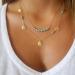 Boho Turquoise Double Pendant Necklace - Handmade Gold Necklace for Girls and Ladies (Style 1) - Buy Online on SooperMarket.com