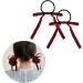 Limtula 2pieces Colorful Ribbon Bowknot Hair Scrunchies Elastic Hair Ropes Ponytail Holder Festival Woman Hair Supplies Black - Buy Online on SooperMarket.com