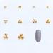 Nail Angel Metal Studs- Gold & Silver Round Studs- 1000pcs/bag (10011) - Buy Online on SooperMarket.com